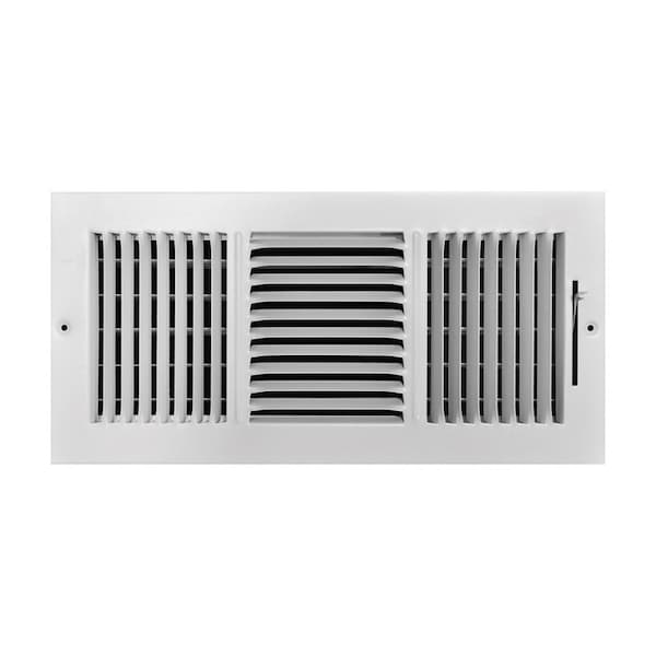 True Aire Tru Aire 6 in. H X 14 in. W 3-Way Powder Coat White Steel Wall/Ceiling Register C103M 14X06 - main